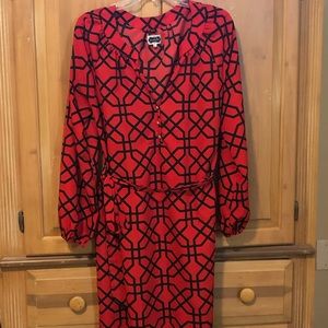 Mud Pie Black and Red tunic dress